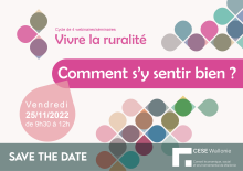 SAVE THE DATE : Webinaire "Vivre la ruralité : comment s'y sentir bien"