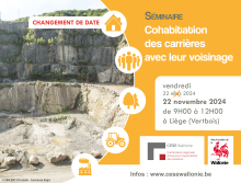 Séminaire "Cohabitation des carrières avec leur voisinage" - Report au 22/11/2024