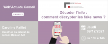 Web'Actu "Décoder l'info : comment décrypter les fake news ?"