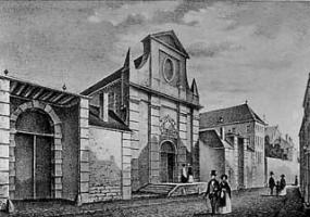 L'hospice des Incurables, lithographie de BINDELS-HUCK (1852)